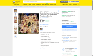 Kit Decoración Cumpleaños 144 Globos por $98 | Mercado Libre