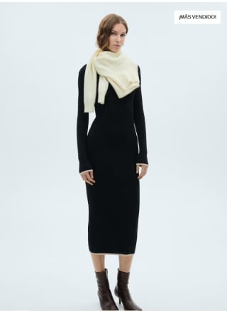 Vestido punto ribetes contraste por 11.99€