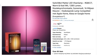 Switchbot vloerlamp voor €47,49 bij Amazon