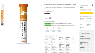 Suplementos Seltz desde $88 en Amazon