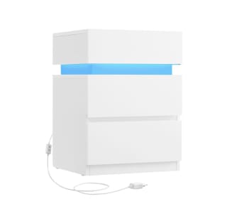 Mesita de noche con tira de luz LED multicolor variable por 40,99€