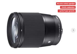 Sigma 16mm f/1.4 DC DN Contemporary | Canon EF-M voor €259 bij Kamera express
