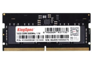 Mémoire RAM - KINGSPEC - DDR5 - 16 GO SODIMM - 5600 MHz - 1 pour 169,99€