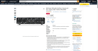 Interfaz de Audio Behringer USB por $1,610 | Descuento Amazon