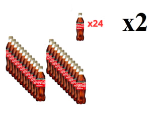 2 Packs de 24 x 50cl de Coca-Cola Zero Zero por 23.98€