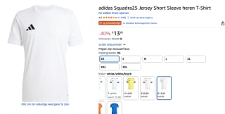 adidas Squadra25 Jersey shirt voor €13,85 bij Amazon