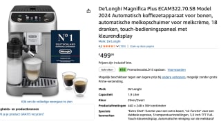 Delonghi Magnifica Plus Volautomatische espressomachine voor €499,98 bij Amazon