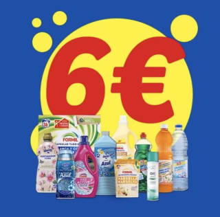 Gastas 6€ en artículos limpieza Formil y W5 y te devuelven 6€ próxima compra