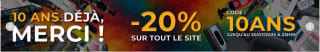 20% de réduction sur tout le site