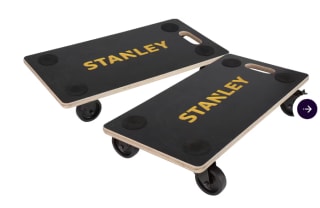 2 Stuks Stanley Transportroller 57x29 Multiplex 200 kg voor €29,95 bij Ibood