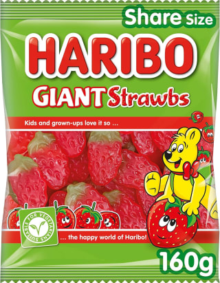 Haribo Giant Strawbs / Starmix 160g - From 77p with Max S&S