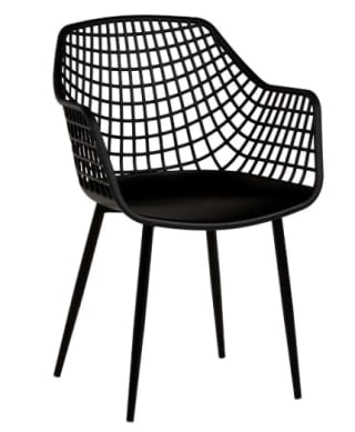 4 Kwantum kuipstoelen Webbing zwart voor €100 bij Kwantum