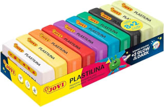Pack 10 Jovi Plastilina de colores que BRILLA en la oscuridad por 7.99€
