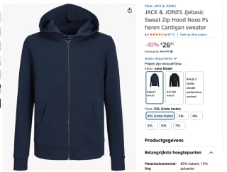 JACK & JONES Basic sweater voor €26,91 bij Amazon