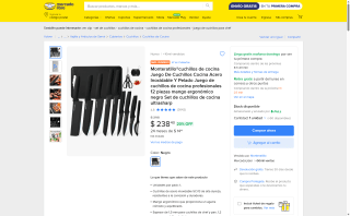 Set Cuchillos 12pzas Acero Inox por $226 | Mercado Libre