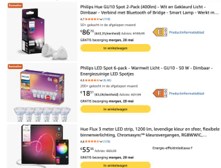 Tto 20% korting op geselecteerde Philips artikelen bij Amazon