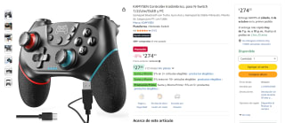 KAMYSEN Controller inalámbrico para N‑Switch y PC por $275 en Amazon