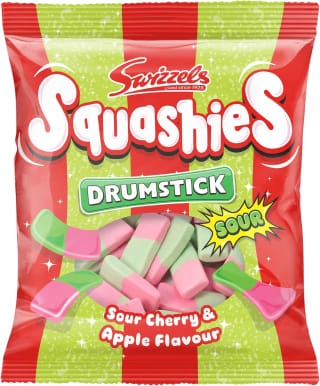 Swizzels Squashies Sour Apple & Cherry 140g 60p with S&S