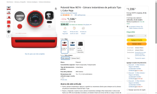 Cámara Polaroid Now 9074 por $1,596 | Oferta Amazon