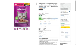 Alimento Húmedo Whiskas Soufflé Mixto 24 uds por $173 | Amazon
