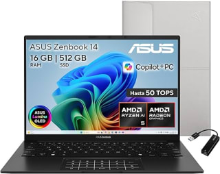 Asus Zenbook 14 Ryzen AI 5 340 16GB 512 GB por $13,599 | Amazon (BBVA)
