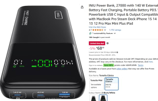 INIU B64 140W 27.000mAh powerbank voor €41,15 dmv code bij Amazon