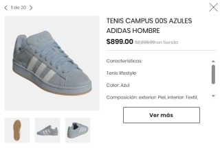 Tenis Campus 00s Azules Adidas por $899 | Oferta Privalia