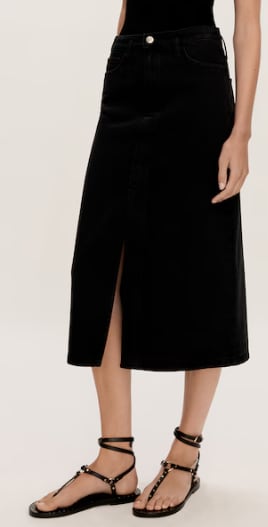 Falda vaquera con abertura por 3.99€