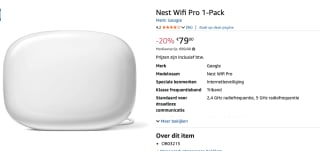 Google Nest Wifi Pro - Mesh Wifi - Wifi 6E - 1-pack voor €79 bij amazon