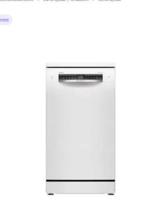 Lavavajillas 45cm BOSCH SPS4HMW49E Clase E | 9,5L, WiFi, 10, 44dB, Blanco 399.68€