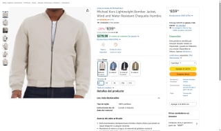 Chamarra Bomber Michael Kors Hombre por $840 | Amazon