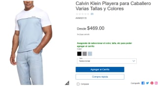 Playera Calvin Klein por $394| Oferta Costco
