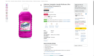 Fabuloso Líquido Multiusos 5L Brisa Primaveral por $98 | Amazon
