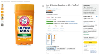 Desodorante Arm & Hammer Ultra Max Fresh por $55 | Oferta Amazon
