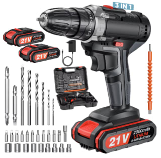 Taladro Inalámbrico 40N.m 21V Batería de Litio Recargable + accesorios por 18.94€