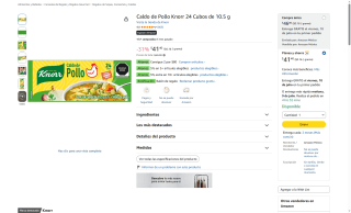 Caldo de Pollo Knorr 24 Cubos por $40 | Amazon