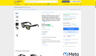 Ray-Ban Meta Wayfarer Gen 2 por $5,422 | Oferta Mercado Libre