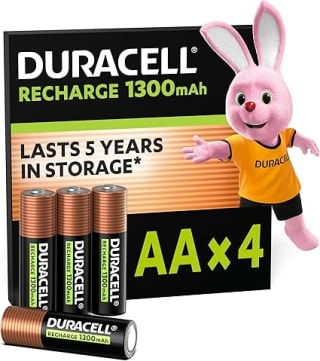 Duracell Oplaadbare AA batterijen - 2500 mAh NiMH - 4 stuks voor €6,97 bij Amazon