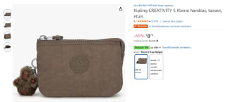 Kipling CREATIVITY S Kleine handtas voor €8,79 bij Amazon