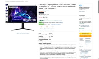 Monitor Samsung Odyssey G30D 24" por $2,439 | Oferta Amazon