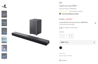 TCL S55H Teatro en Casa Dolby por $1,799 | Oferta Suburbia