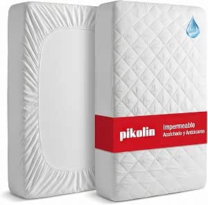 PIKOLIN Protector Colchón 90x190/200cm Impermeable Acolchado Antiacaros por 14.99€