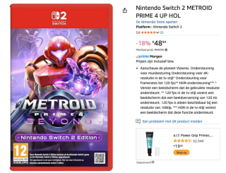 Nintendo Switch 2 Metroid Prime 4: Beyond voor €48,99 bij Amazon