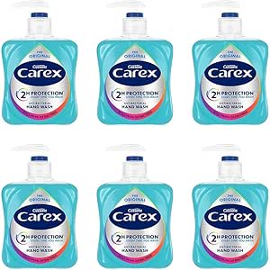 Carex Original Antibacterial Hand Wash Pack of 6 x 250 ml - S&S £3.82
