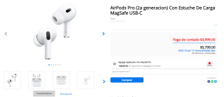 AirPods Pro 2da Gen por $2,999 | Mixup (Creditea Pay)