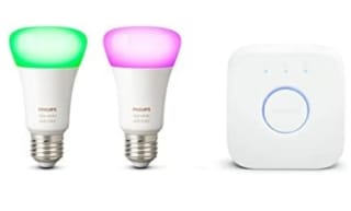 Pack de 2 Kit de démarrage Philips Hue Ampoules LED E27 + pont de connexion à 51,30€