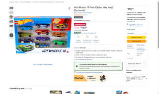 Surtido Hot Wheels por $199 | Oferta Amazon