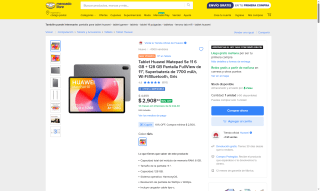 Tablet Huawei MatePad SE 11" 6GB 128GB por $2,634 | Oferta Mercado Libre