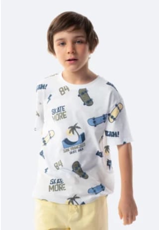 Camiseta estampada manga corta de niño TEX por 1.99€.
