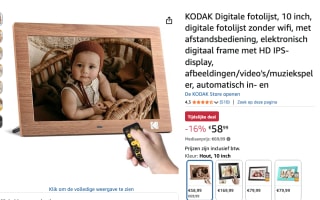 Kodak digitale fotolijst 10'' voor €58,99 bij Amazon